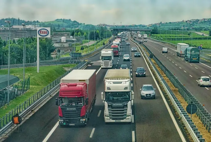 A lorry on the road
